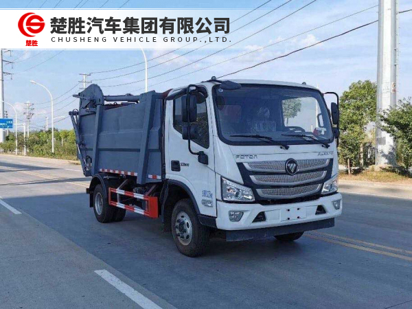 福田欧马可7方无泄漏压缩式垃圾车