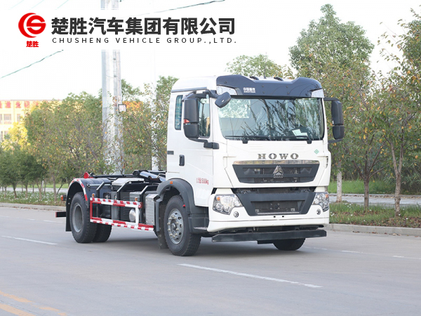 重汽HOWO(天然气)钩臂垃圾车