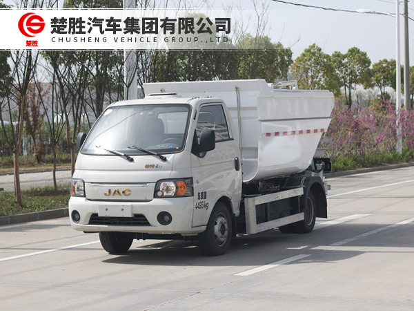 江淮帅铃纯电动高位自装卸式垃圾车